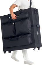 Master Massage Luggage Style Wheeled Massage Table Carrying Case 27” to 32” Width Folding Massage Table- Black