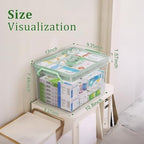 15QT Clear Medicine Organizer Box with Handle, Plastic Medicine Container with Tray First Aid Box Empty, Thickened Medicine Storage Organizer Multipurpose Medication Organizer Storage