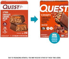 Quest Nutrition Crispy Chocolate Caramel Pecan Hero Protein Bar, 15g Protein, 1g Sugar, 3g Net Carb, Gluten Free Protein Snack, Keto Friendly, 4 Count