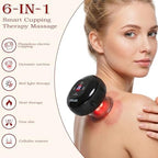 LIFELEC Electric Cupping Therapy Set 2pcs - 6 Cups(Large/Press/Move), 12-Level Heat & Suction, Smart Red Light Therapy - Dual Massagers for Simultaneous Use - for Athletes, Fitness, Pain Relief