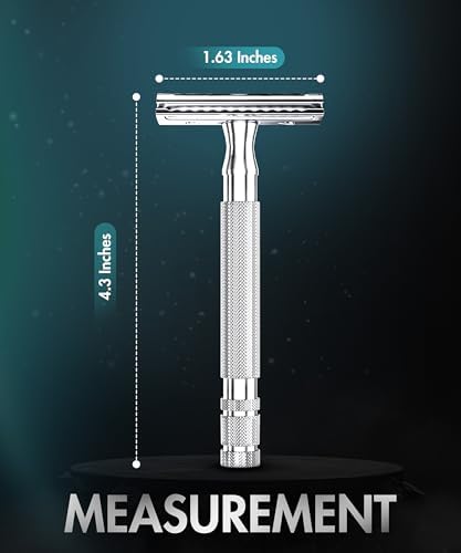 Utopia Care Double Edge Safety Razor for Men & Women with 10 Premium Stainless Steel Blade Refills, Reusable Single Blade Razor, Silver