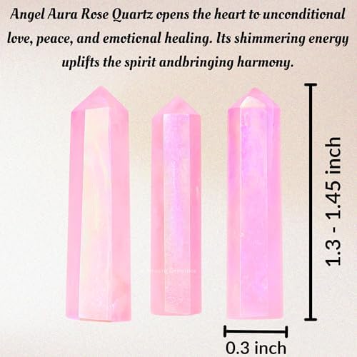 Amazing Gemstone Crystal Points Bulk Healing Crystals & Stones - Premium Single Terminated Healing Wand Point Bulk Crystals for Crafts, Crystal Grid, DIY Work