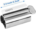 Toothpaste Squeezer - Metal Tube Squeezer Stainless Steel Tube Wringer UDQYQ Toothpaste seat Holder Stand (Silver)