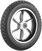 10in Wheelchair Wheel Replacement Tires Wheels Solid Wheel Tyre Rubber Inflatable Caster Anti‑skid for Electric Front Wheelchair 6001 Bearing with 12mm Hole