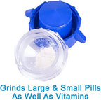 Apex Pill Crusher, Pil Pulverizer and Grinder, Medicine Crusher and Pulverizer for Large, Small Medications, Tablets, & Vitamins, Crushes Multiple Tablets to Fine Powder with Storage Area in Cap
