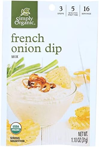 Simply Organic Dip Mix French Onion Org, 1.1 Oz (Pack Of 12)