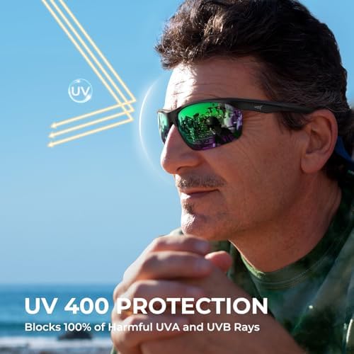 KastKing Tugaloo Semi-Rimless Bifocal Polarized Reader Sunglasses, Bi-focal x1.5 x2.0 x2.5 Magnifications, UV Protection