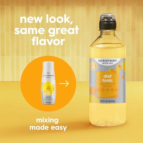 SodaStream Diet Tonic New Pour Bottle, 14.9 FL Oz (Pack of 4)