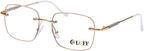 LUFF Rimless Reading Glasses for Women Blue Light Blocking,Fashion Metal Computer Readers,Frameless Eyeglasses Anti Eyestrain
