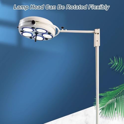 Mobile LED Shadowless Light, Surgical Operating Lamp, Surgical Exam Light, Medical Exam Light, Dental Lamp,Type Floor Standing Shadowless Light Lamp, Deep Lighting, Controllable Light Source