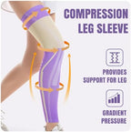 1 Pair Compression Leg Sleeve Long Knee Sleeve UV Protect Leg Sleeves Sports Cycling Leg Sleeves for Men Women