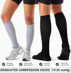 4 Pairs Compression Socks for Women and Men-Circulation Best Support Socks for Running,Athletic,Cycling