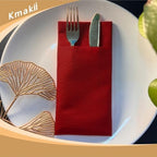 KMAKII Disposable Napkins Cloth Like Paper Napkins Linen-Feel Guest Towels Paper Hand Towels Hand Napkins Cloth For Bathroom,Weddings, Parties,Dinners 50 Count, Size 7.87 X 15.75 Inches- Burgundy