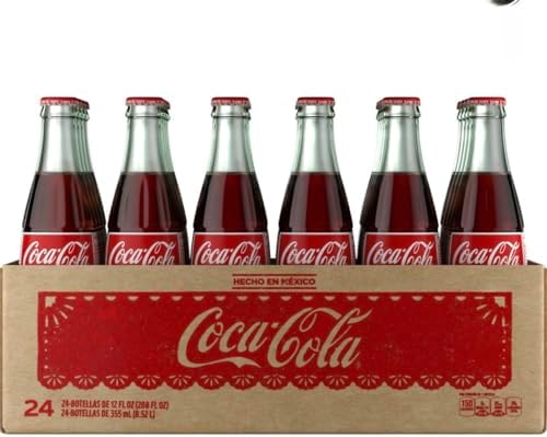 Mexican Coke Glass Bottle, 12 fl oz, 6 Pack Pack of 4