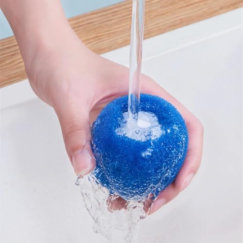 3Pcs Clothes Anti-Winding Adsorption Hair Removal Cleaning Ball, Reusable Hair Remover Washing Machine Catcher Laundry Ball, Dryer for Clothing Dog Cat Pet Remover(Blue)
