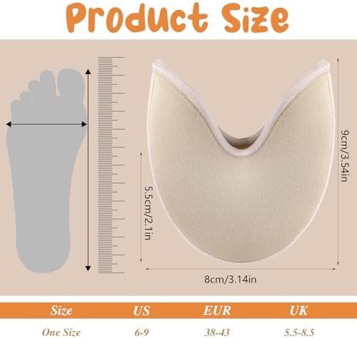 Sibba Toe Pouches Pads 2 Pcs Ballet Dance Pointe Pads Shoe Socks Knitted Fabric Toe Cap Cover Wrapped Protector Cushion Women Ball-of-Foot Cushions Anti-Slip Toe Half Socks Insoles