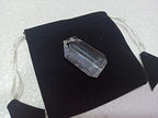 Wholesalegemshop Natural Untreated Lemurian Quartz Crystal Point Mineral Specimen, Reiki Energy, Terminated, Healing Crystals with Pouch