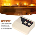 Septpenta 380V Sauna Control, Maintains Uniform and Comfortable Temperature, PP Housing Spray On, with Probe Wire Suitable for Sauna Stoves from 9 to 15Kw