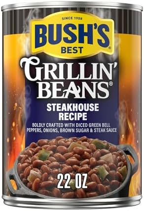 Grillin' Beans Steakhouse Recipe Beans 22 Oz. (Pack of 6)
