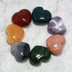 Green Onyx Crystal Heart ~45mm
