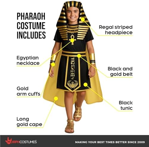 Morph Egyptian Costume Kids, Pharaoh Costume Kids, Egyptian Costumes For Boys, World Book Day Costumes For Boys