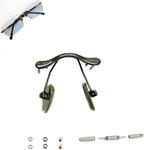 Glasses Nose Pads Arm Replacement Metal Nose Bridge Eyeglasses Parts Replacement Repair Kits(Black)