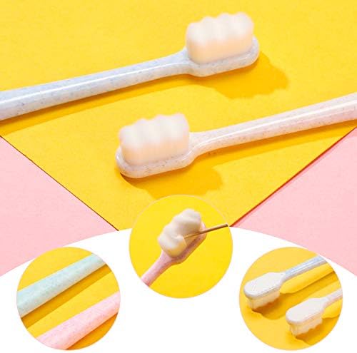 Boao 4 Pieces Extra Soft Toothbrushes for Sensitive with 20000 Micro Nano Bristle for Adult Pregnant Recession Elderly Braces, Protect Fragile(Blue, Green, Pink, Beige)