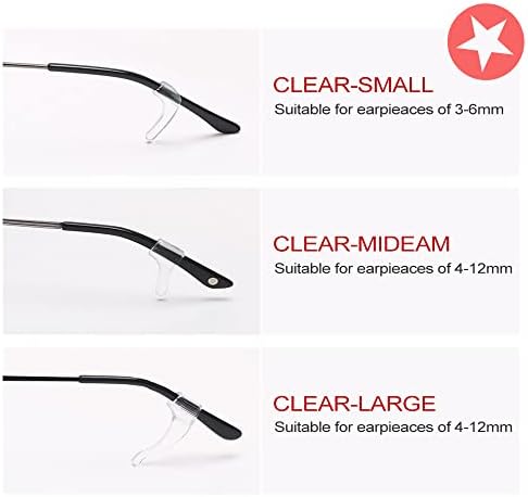 25 Pairs Eyeglasses Ear Grip Ear Hooks, Anti-Slip Holder Eyeglasses Stoppers Temple Tips Sleeve Retainer Eyewear Retainers Spectacle Stay For Eyeglasses, Sunglasses, Reading Glasses