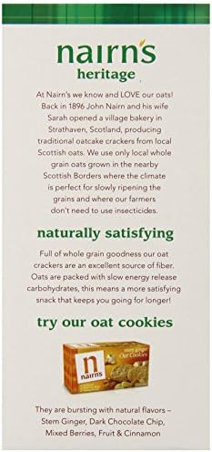 Nairn's Organic Oatcake Crackers (Green Box), 8.8-Ounce Boxes (Pack of 6)