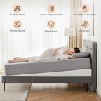 Lazyzizi Mattress Wedge Only, 7-Inch Queen Inclined Bed Wedge Mattress Topper for Acid Reflux, GERD, Neck & Back Pain, Snoring, Adjustable Elevator Under Mattress Support for Bedroom