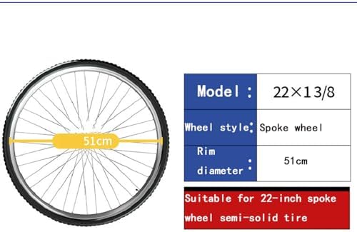 22 Inch Manual Wheelchair Rear Wheel Accessories Ordinary Black and Gray Tires Suitable for A Variety of Wheelchairs(Black)