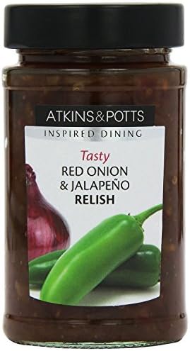 Atkins & Potts Red Onion & Jalapeno Relish 250g (Pack of 4)