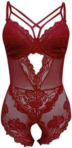 Women lingerie sets Sexy Underwear Strap Lace Jumpsuit Open File Hollow Home Clothes