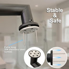 Handicap Grab Bars, Right Angle 2 Pack 18 Inch Shower Grab Bar for Seniors, 304 Stainless Steel ADA Grab Bars for Bathtubs and Showers, Safety Shower Handles for Elderly, Disabled (Matte Black)