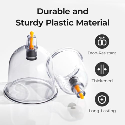 Scienlodic 12pcs Cupping Set,Electric Cupping Therapy Set with Pump,Professional Vacuum Cupping Suction Cups Portable One-Key Start, Body Massage Pain Relif for Home, Salon Use
