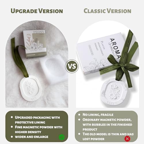 Essential Oil Diffuser, 3pcs Plaster Passive Hanging Closet Deodorizer for Armoire, Cars, Bathroom Etc. Non-Electric, BatteryFree, waterless, Sage Green
