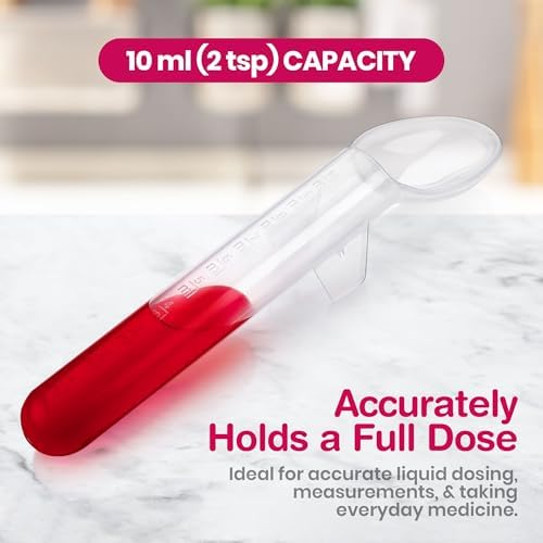 Calibrated Medicine Spoon for Kids, Baby & Toddler - (Pack of 200 Bulk) - 2 Tsp/10 mL Capacity Plastic Oral Liquid Dose Medication Graduated Dispenser