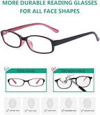 Eyekepper 5 Pack Small Reading Glasses for Women Reading Fashion Readers +1.25