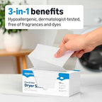 Amazon Basics Dryer Sheets, Free & Clear, Laundry Fabric Softener, Hypoallergenic, 160 Count