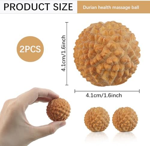 Baoding Balls, Wooden Chinese Hand Exercise Balls for Stress Relief Therapy - Cypress Wood Massage Balls for Finger Strength Relaxation, Traditional Anti-Anxiety Meditation Tool
