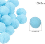 MECCANIXITY Pom Felt Balls Felting Fabric 1cm 10mm Light Blue for Home Crafts Project DIY Pack of 100