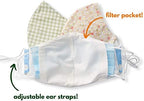 HOPE LOVE SHINE Face Mask Adjustable Filter Pocket Reusable Breathable Washable Cloth Mask Face Masks for Women Men - 3 Pack