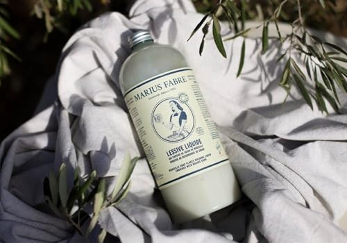Marius Fabre 100% Marseille Soap Flakes Liquid Detergent with Baking Soda - 1L (33.8 fl oz) - Hypoallergenic