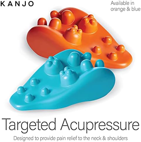 Kanjo Acupressure Neck Pain Relief Cushion | Cervical Traction Device & Acupressure Cushion for Muscle Tension & Relaxation | Helps Relieve Neck & Shoulder Pain | Blue