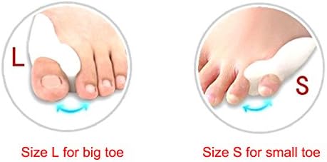 Elitzia Foot Care Hallux Valgus Single Hole Silicone Toe Separator Daily-use Two Size ETFT006 (Size S for small toe)