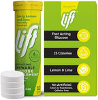 Lift Glucose Fast-Acting Glucose Chewable Energy Tablets, Lemon & Lime, 10 ct Tube (Pack of 12)