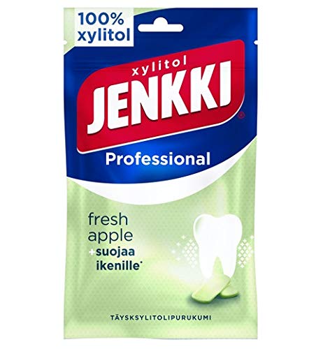 Cloetta Jenkki Xylitol Fresh Apple Chewing gum 1 Pack of 80g