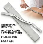 15.75" Muscle Scraper Tool for Back & Legs, Long Bar Myofascial Massage Release Tool, Stainless Steel Scraping Tool Physical Therapy, IASTM Fascia Scraper, Guasha Tool for Body Skin Neck
