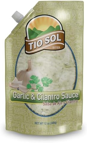 Tio Sol Bites Garlic and Cilantro Sauce - Salsa de Ajo y Cilantro 12 OZ (1 Unit)