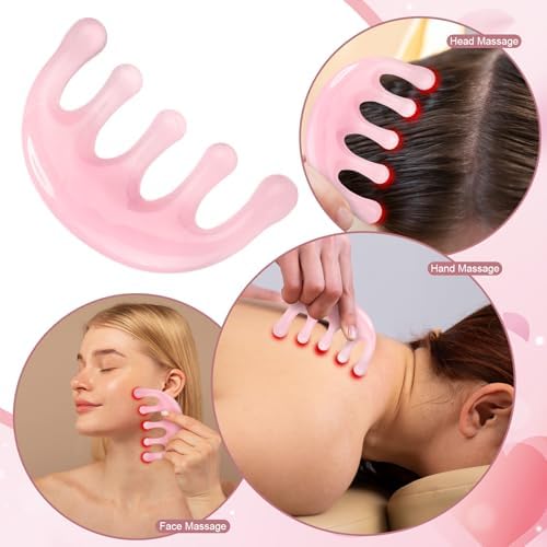 ProSuites 3 Pack Head Massager Scalp Comb Resin Scalp Stress Relax Tool for Christmas, Birthday, Mother's Day, Father's Day